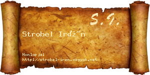 Strobel Irén névjegykártya